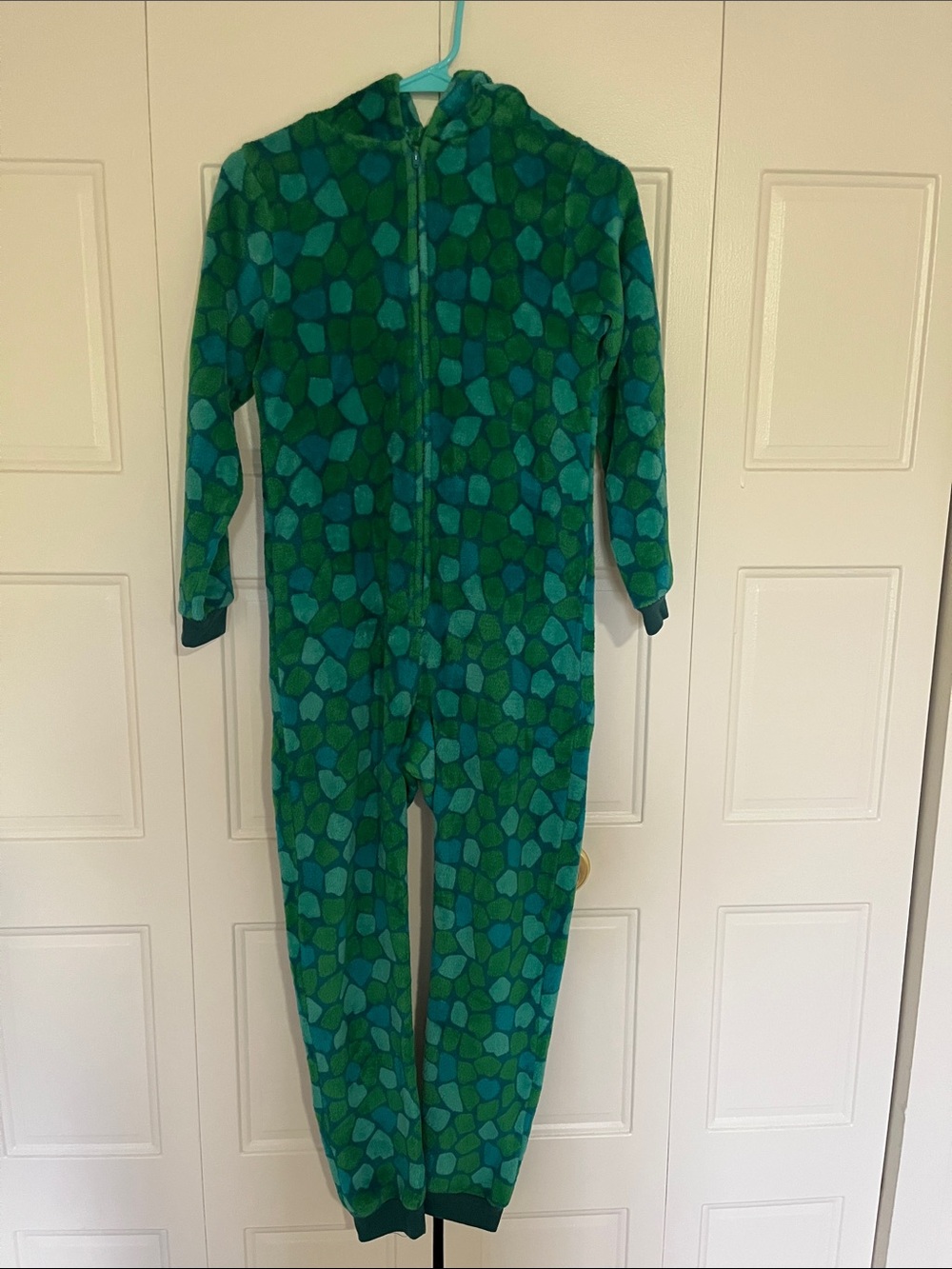Cozy Green & Teal Hooded Kids One-Piece Bodysuit